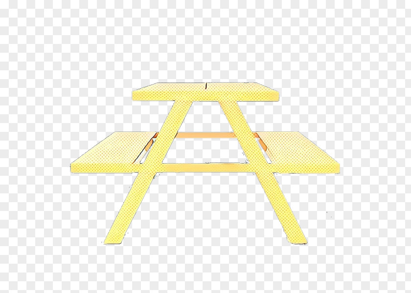 Chair Stool Furniture Yellow Picnic Table Outdoor PNG