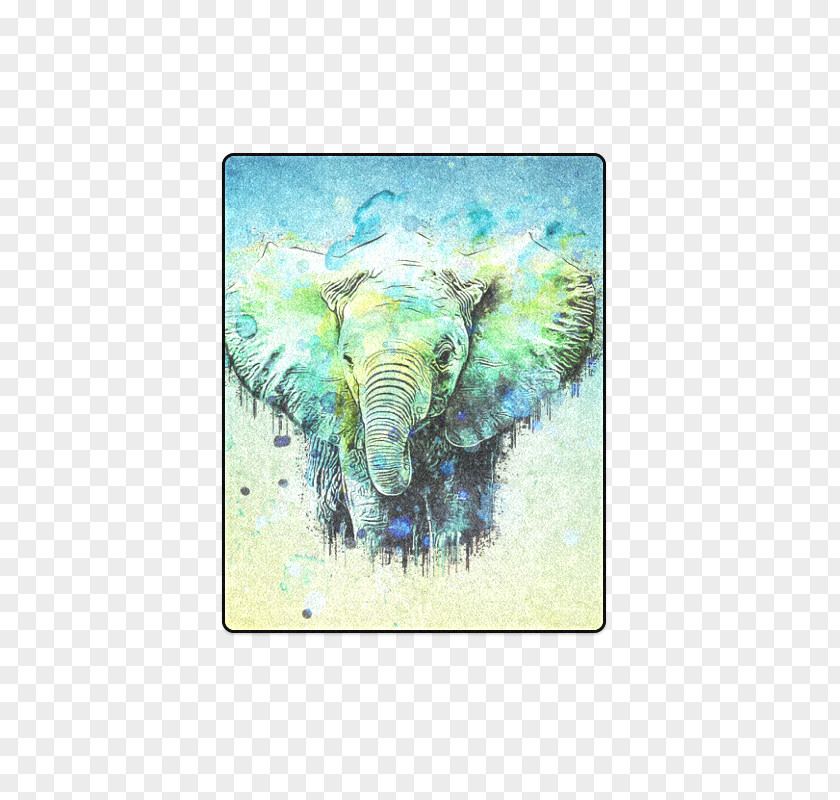 Elephant Watercolor Painting Art PNG
