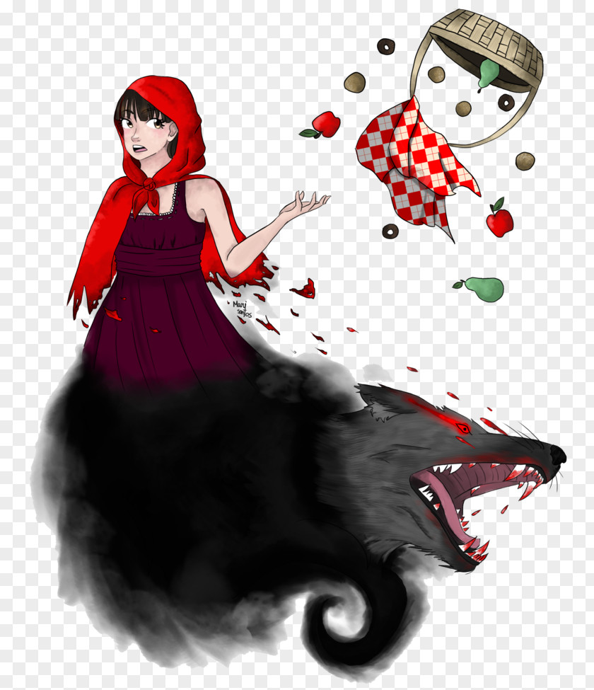Red Riding Hood 2 February Black Hair Clip Art PNG