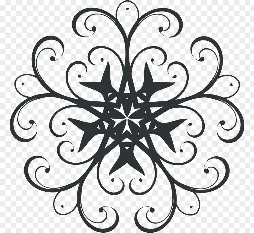 Flourish Cartoon Black And White Drawing Flower Clip Art PNG