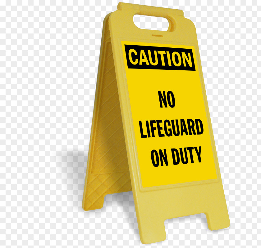 Head Lifeguard Warning Sign Yellow Hazard Floor PNG
