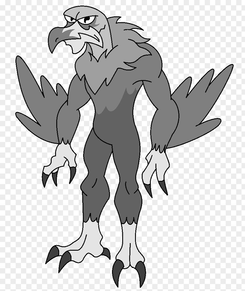 Roaming Bird Of Prey Ghoul Legendary Creature Cartoon Drawing PNG