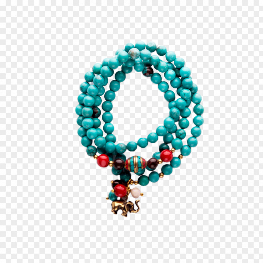 Gold Bracelet Earring Bead Turquoise PNG