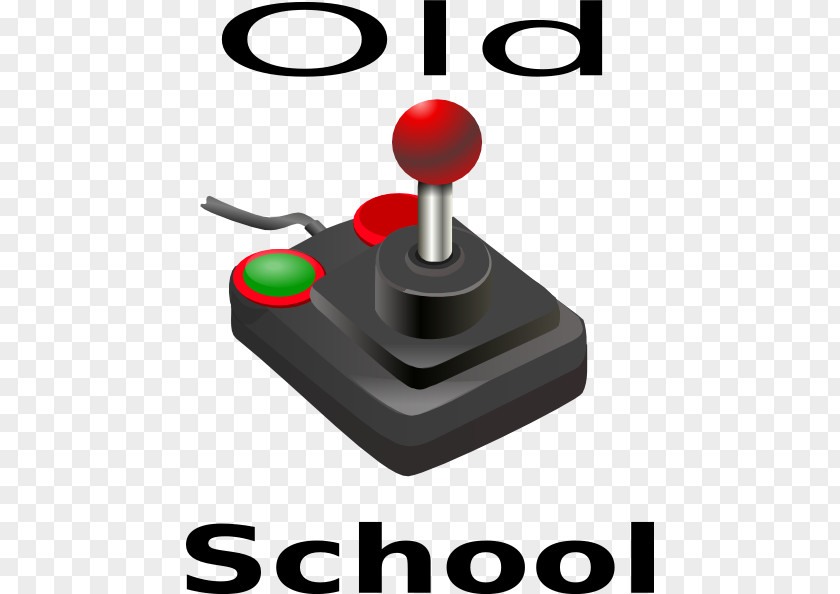 Old School Funk Joystick Game Controllers Clip Art Video Games Atari 2600 PNG