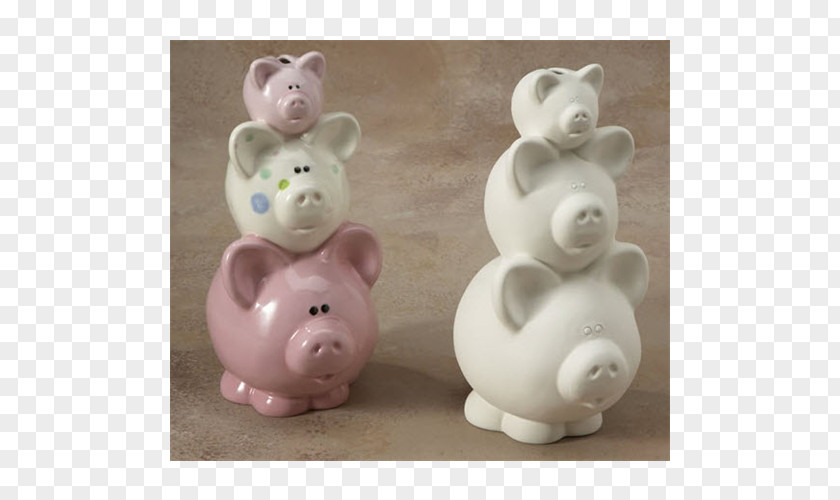 Pig Ceramic Pottery Bisque Porcelain Piggy Bank PNG