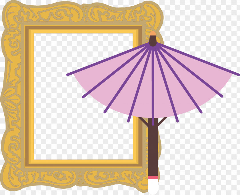 Umbrella Vector Japanese Border Drawing Art Illustration PNG