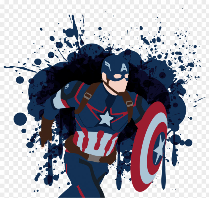 Art Poster Meadow Slasher Captain America Superhero Character Paperback PNG