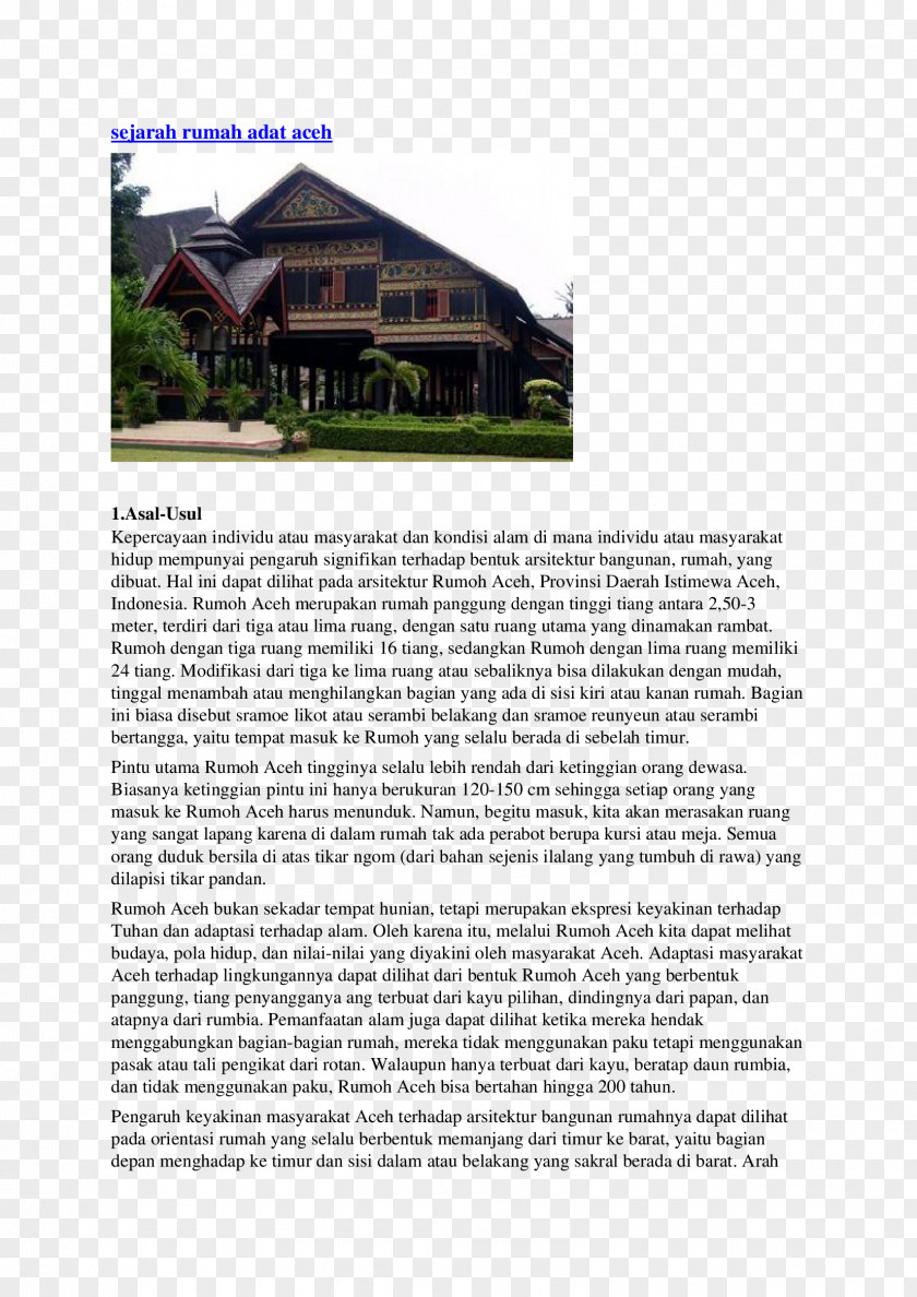 House Rumah Adat Rumoh Aceh Baiturrahman Grand Mosque PNG