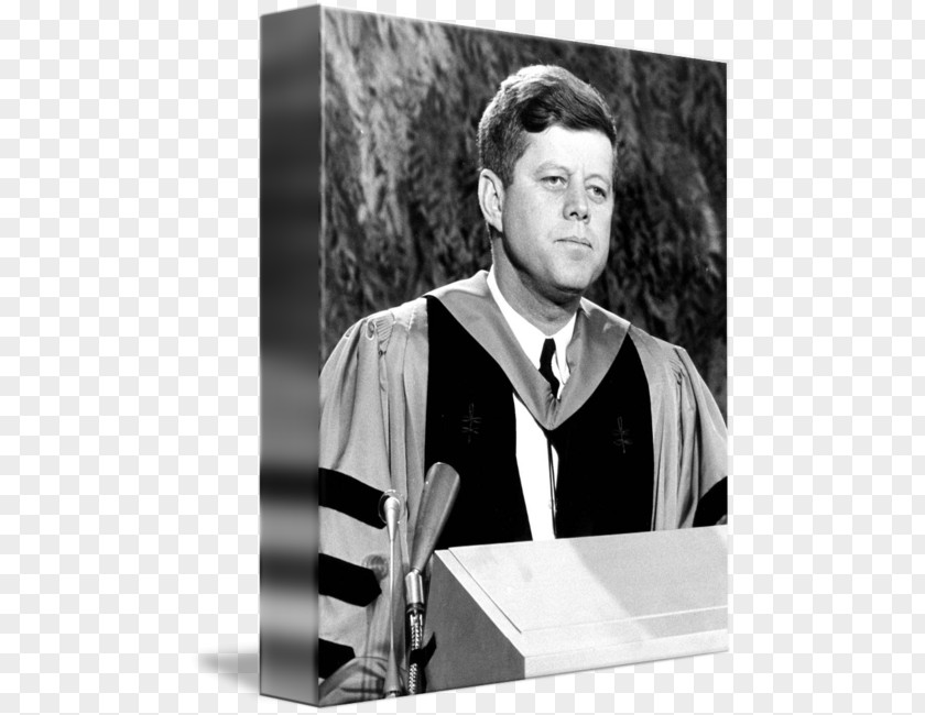 John F Kennedy Portrait Tuxedo Photography Black White PNG