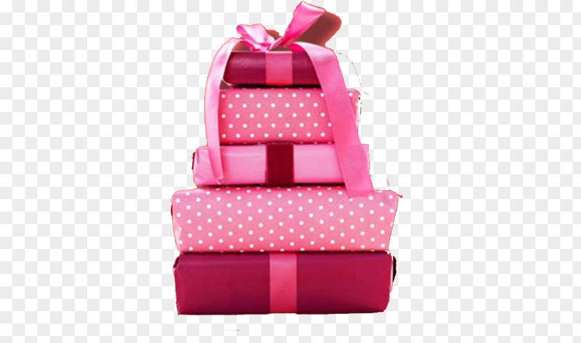 Pink Gift Box Paper Wrapping Baby Shower PNG