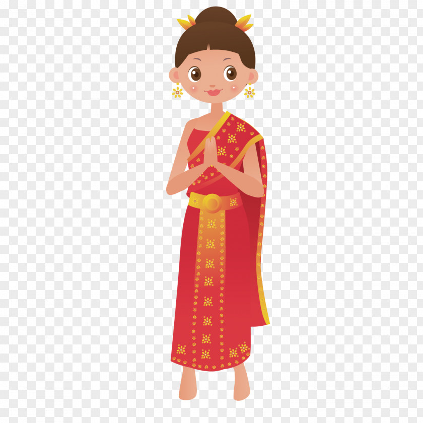 Thai Woman Temple CorelDRAW Clip Art PNG