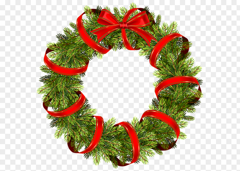Blue Wreath Christmas Decoration Clip Art PNG