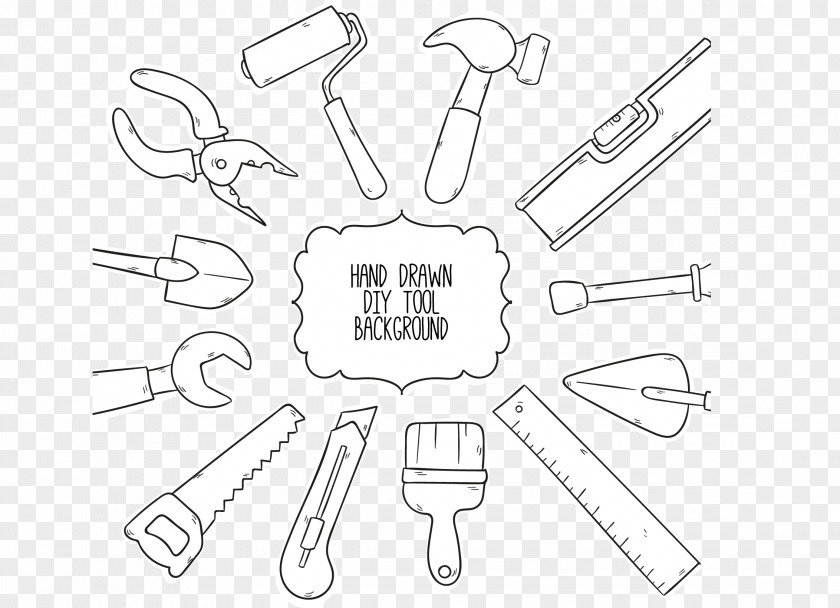 Carpentry Background Drawing Tools By Hand Tool Clip Art PNG