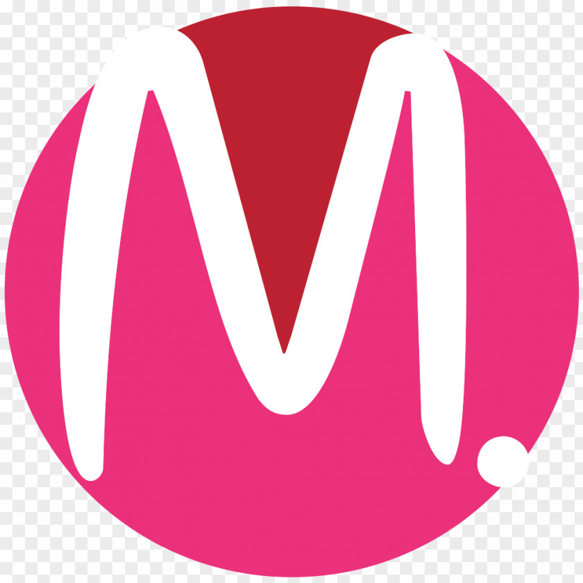 Design Logo Brand Pink M Font PNG