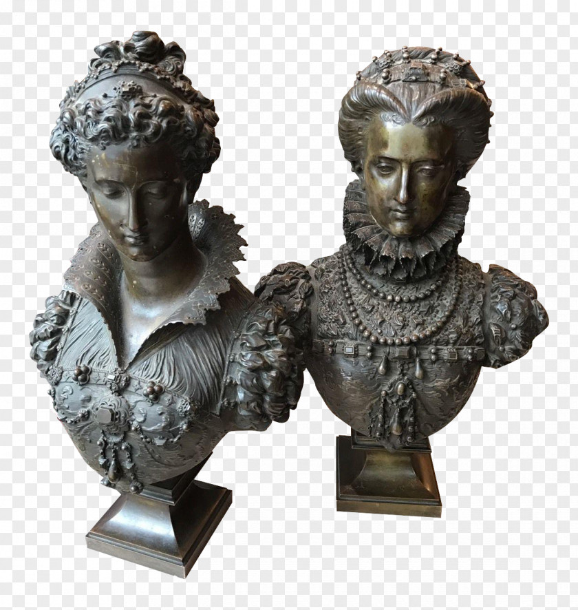 Marie De' Medici Bronze Sculpture Bust Museum Of Fine Arts In Valenciennes PNG