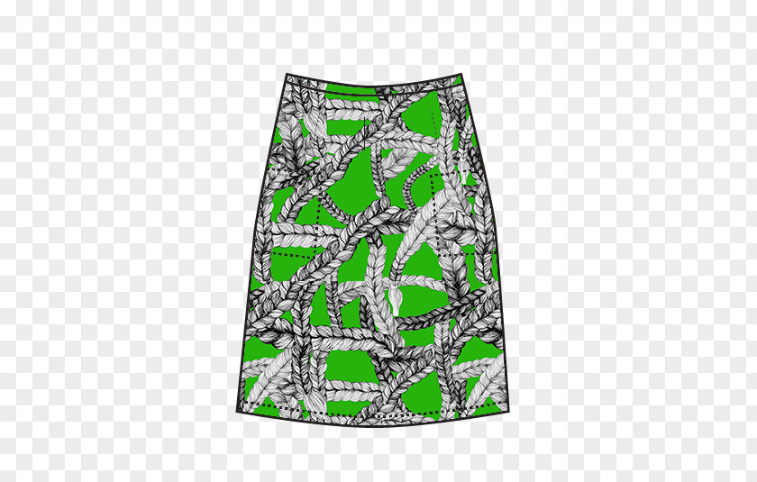 Monstera Textile Trunks Shorts Skirt Pattern PNG
