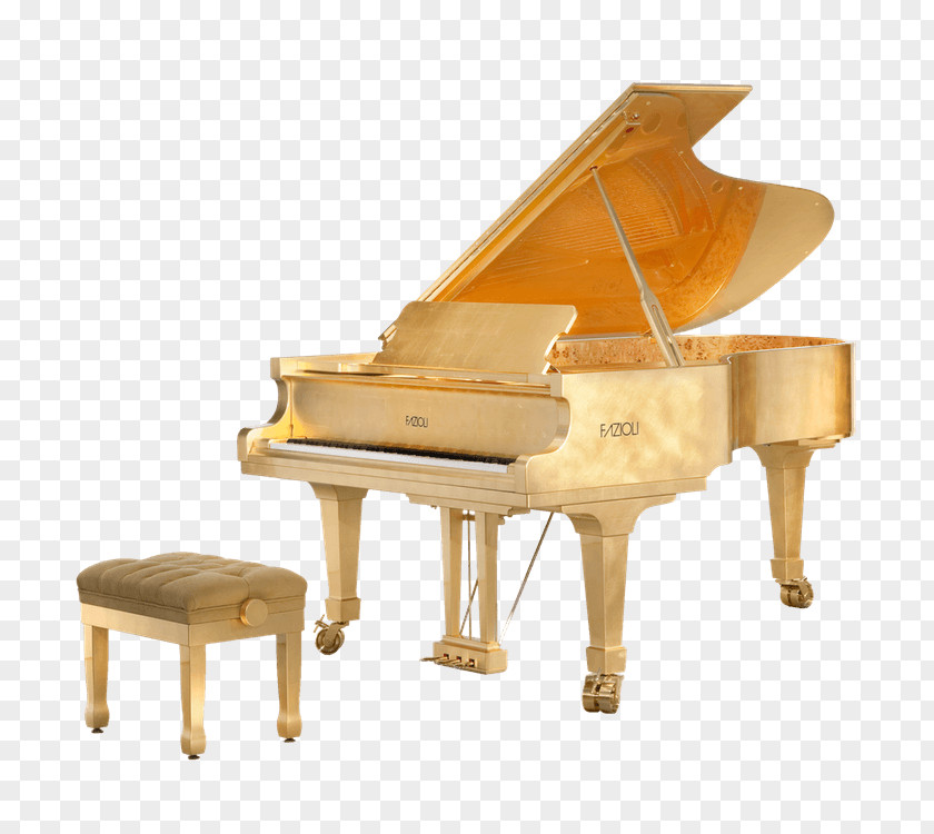 Piano Fazioli Grand Upright Gold PNG