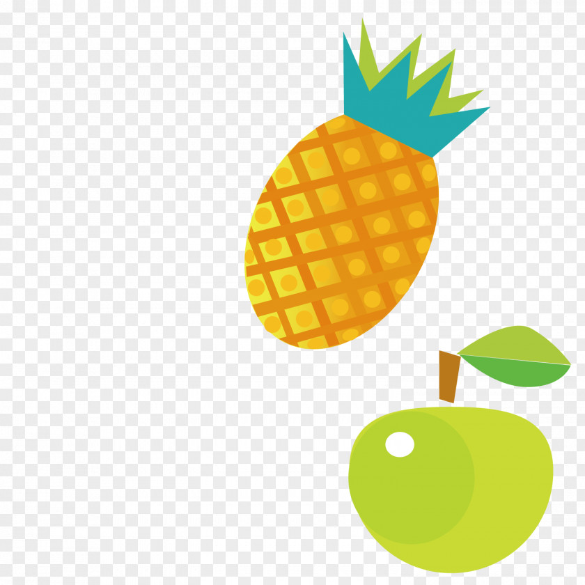 Pineapple And Apples Euclidean Vector Computer File PNG