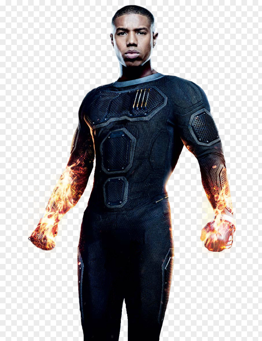 Human Michael B. Jordan Torch Fantastic Four Actor Film PNG