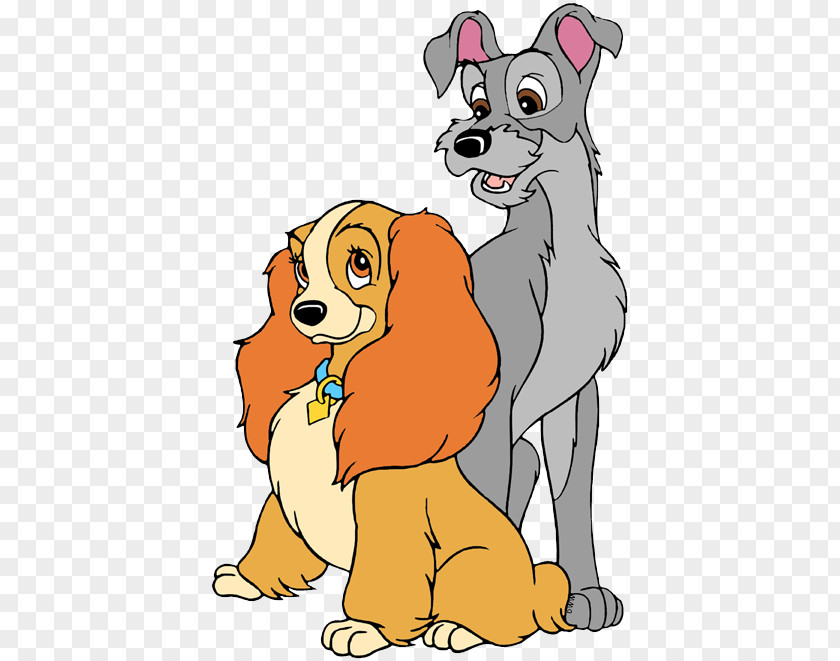 Lady Tramp And The Puppy Whiskers Clip Art PNG