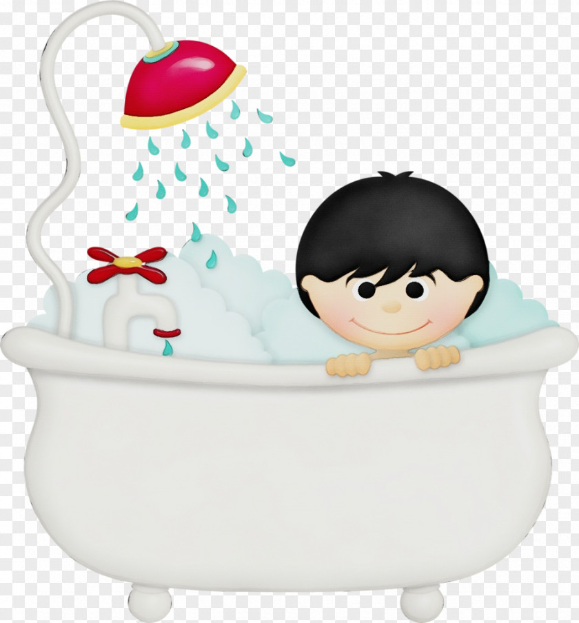 Smile Happy Cartoon Clip Art Bathing Child PNG