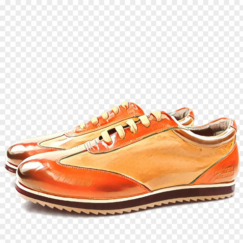 Walking Shoe Peach Orange Background PNG