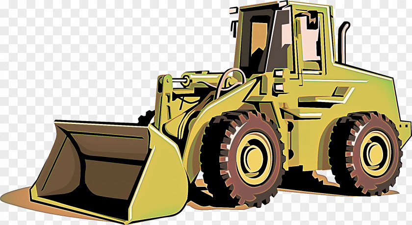 Wheel Tractor Construction Equipment Vehicle Bulldozer Compactor PNG