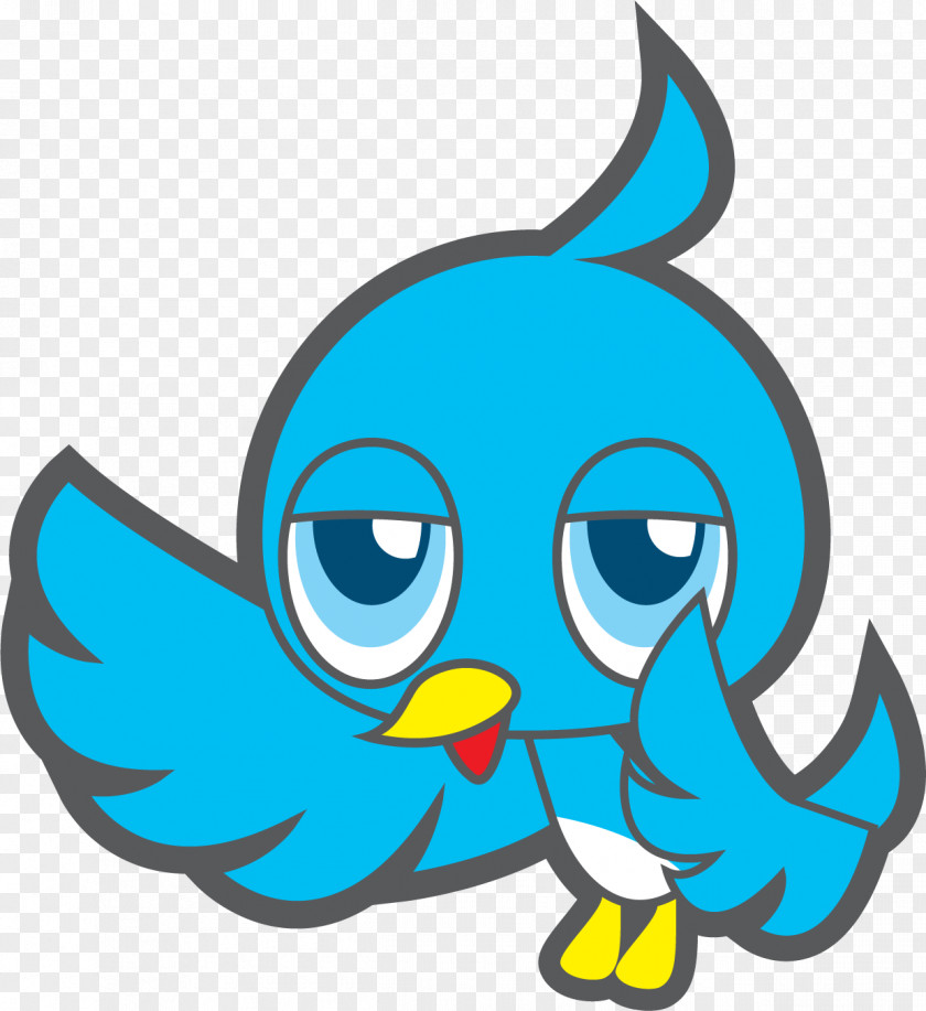Lovely Blue Bird Tweety Cartoon Clip Art PNG