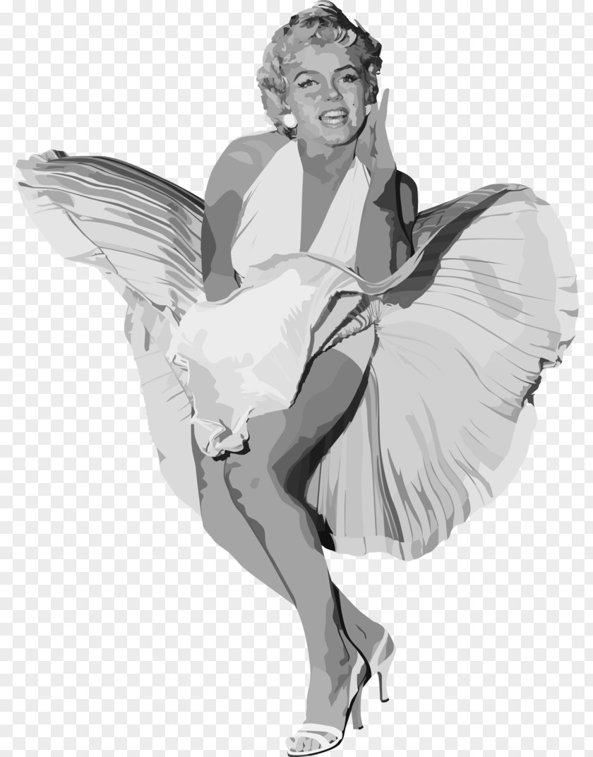 Marilyn Monroe White Dress Of PNG