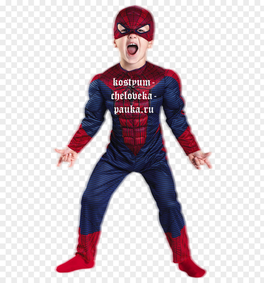 Spiderman Face The Amazing Spider-Man Costume Superhero Child PNG
