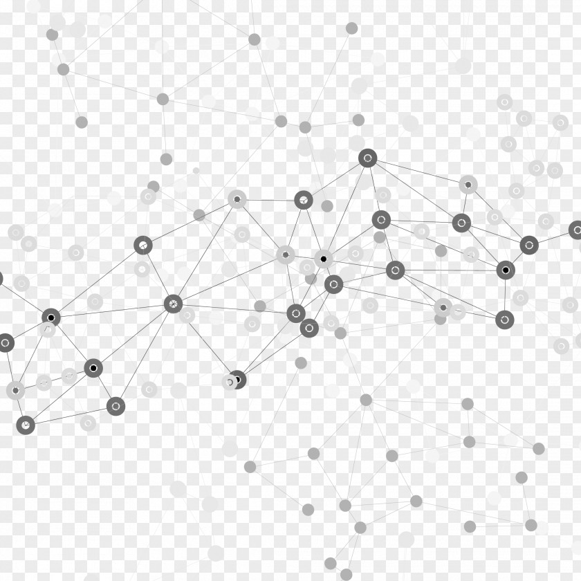 Vector Dotted Line Shading Molecule Structure Euclidean Pattern PNG
