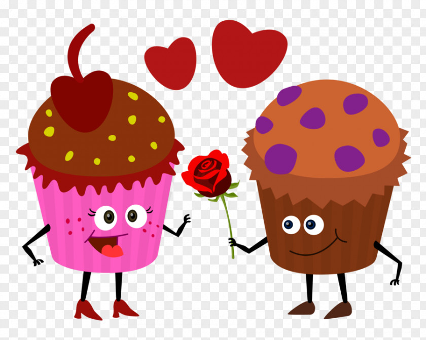 Cartoons Cupcakes Cupcake Muffin Drawing Valentine's Day Clip Art PNG