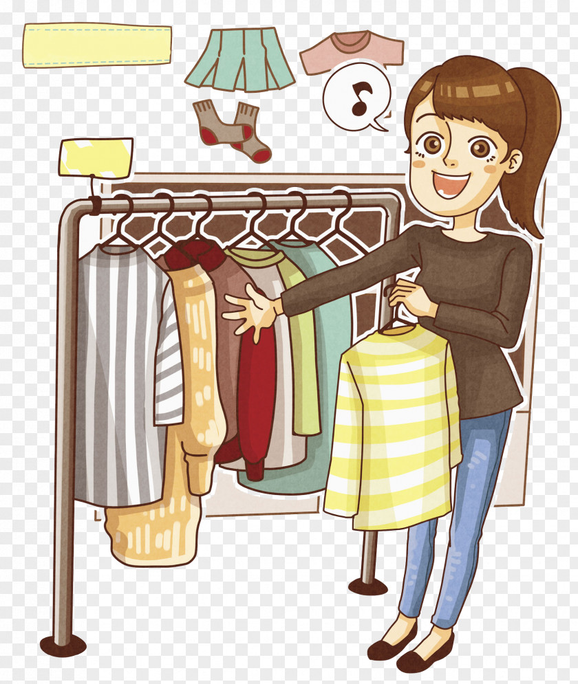 Choose The Beauty Of Dress Clothing Cartoon Illustration PNG