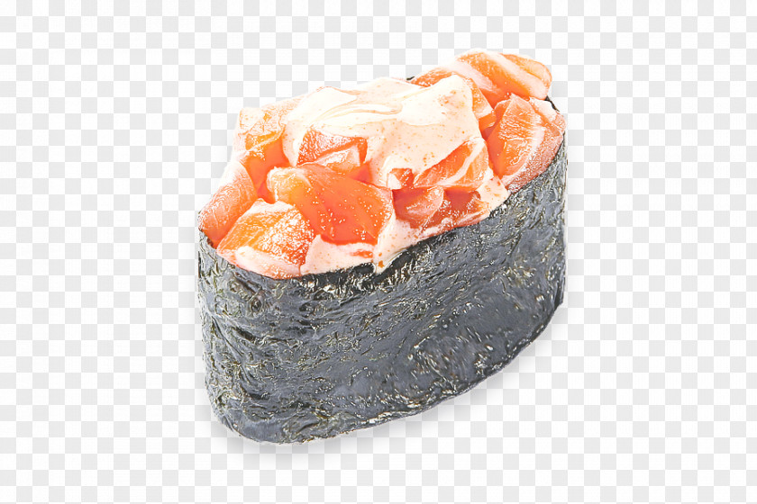 Smoked Salmon Ingredient Sushi PNG