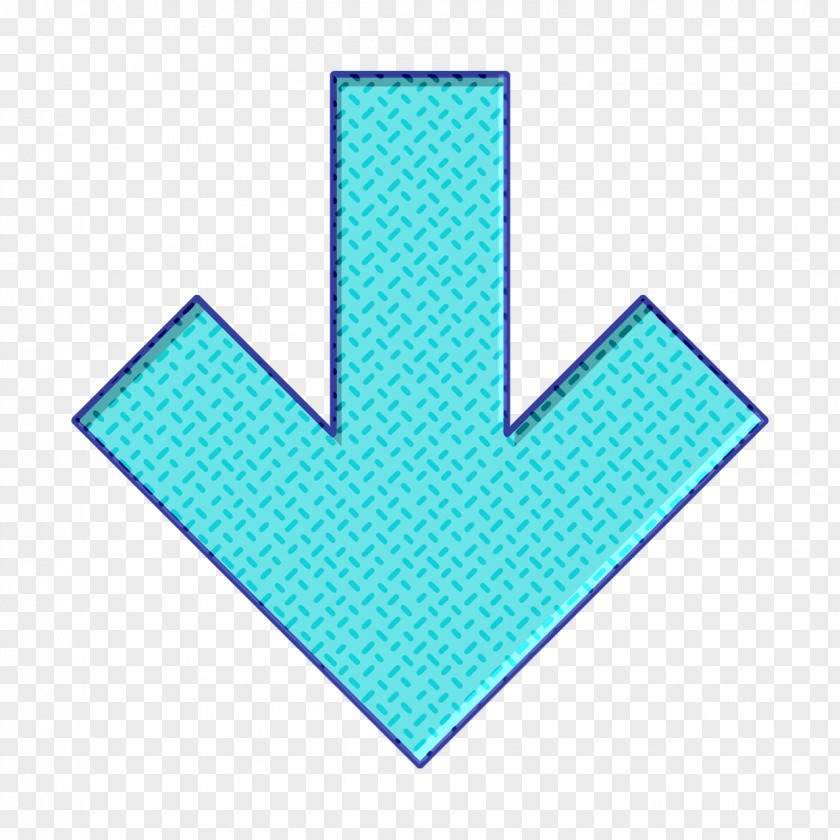 Symbol Electric Blue Arrow Icon Down PNG