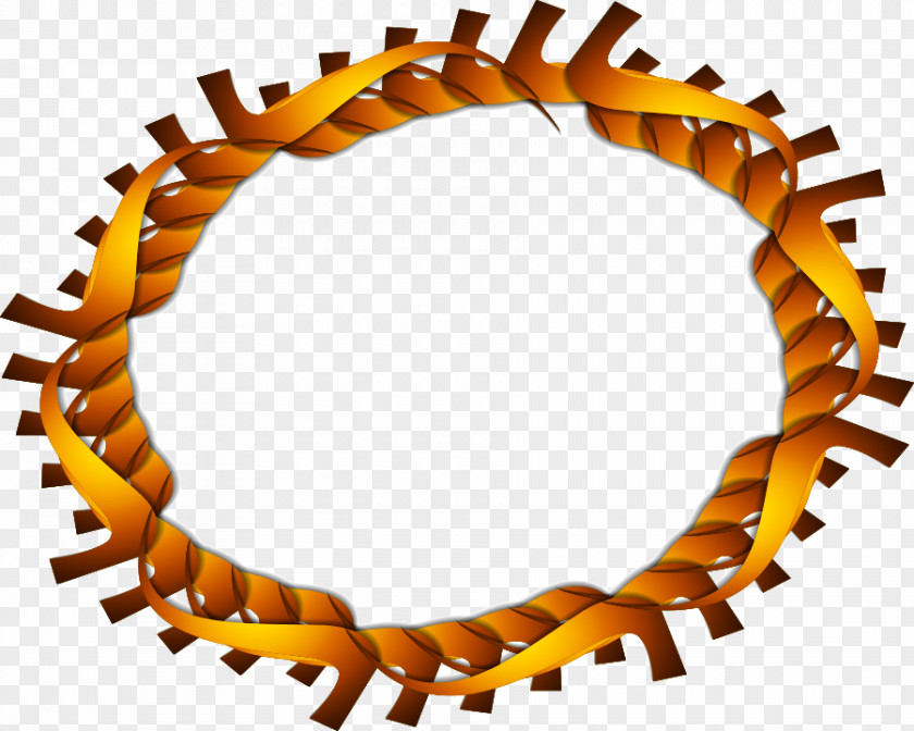 Vector Golden Circle Weave Gold Clip Art PNG