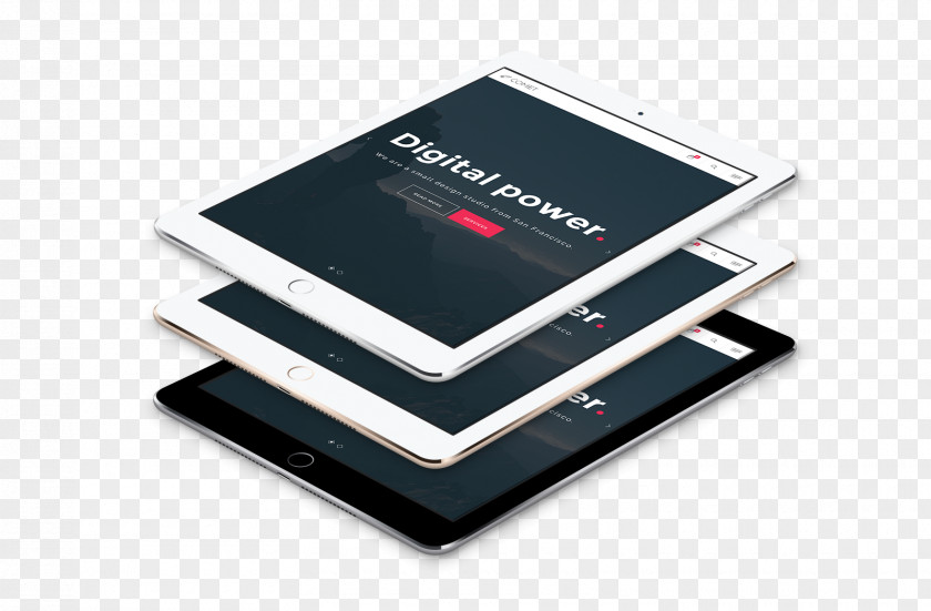 Business Coupon IPad Air Mockup 3 Isometric Projection PNG