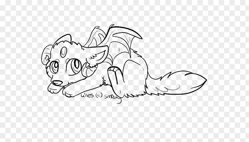 Dragon Line Art Dog Drawing PNG