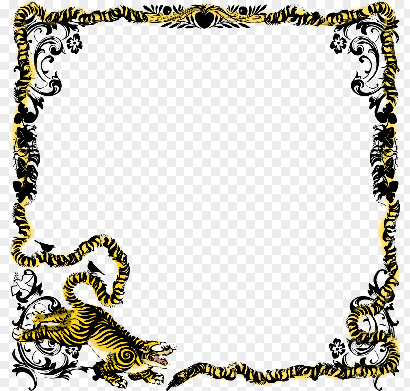 Dollar Sign Border Puppy Picture Frames Tiger Animal Clip Art PNG