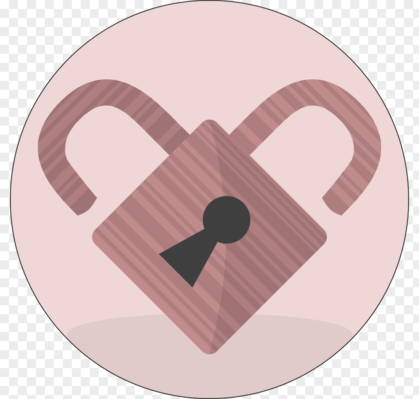 Lock Heart Faded Clip Art PNG
