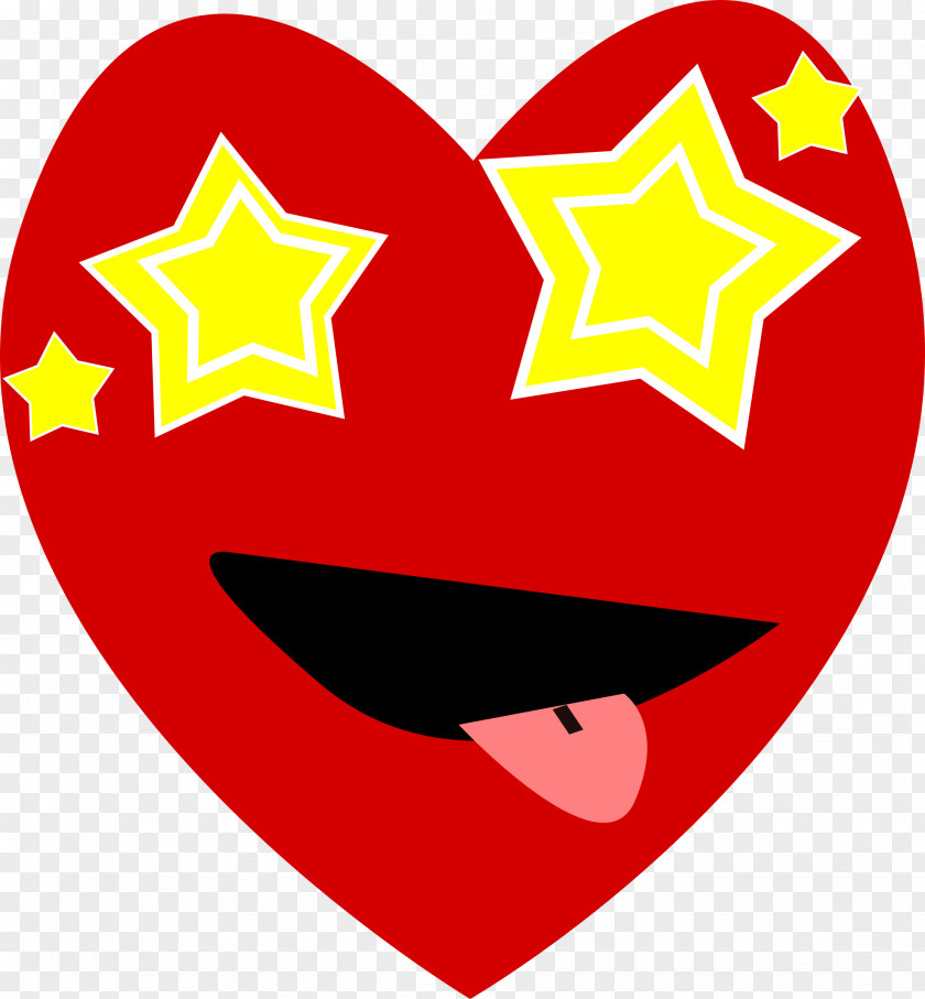 Red Eyes Heart Emoticon Smiley Clip Art PNG