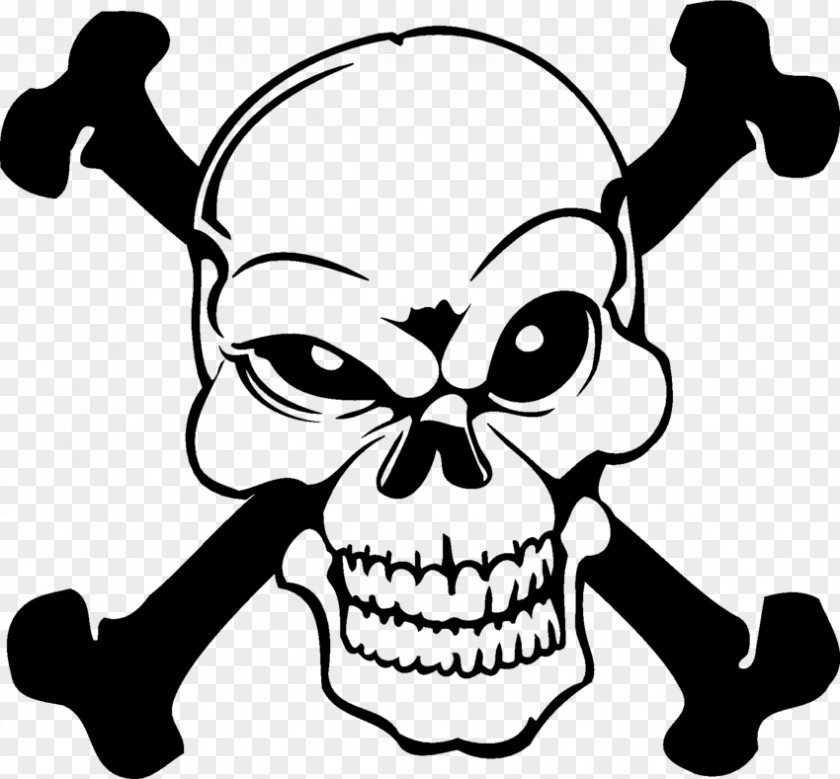 Skull And Crossbones Decal PNG