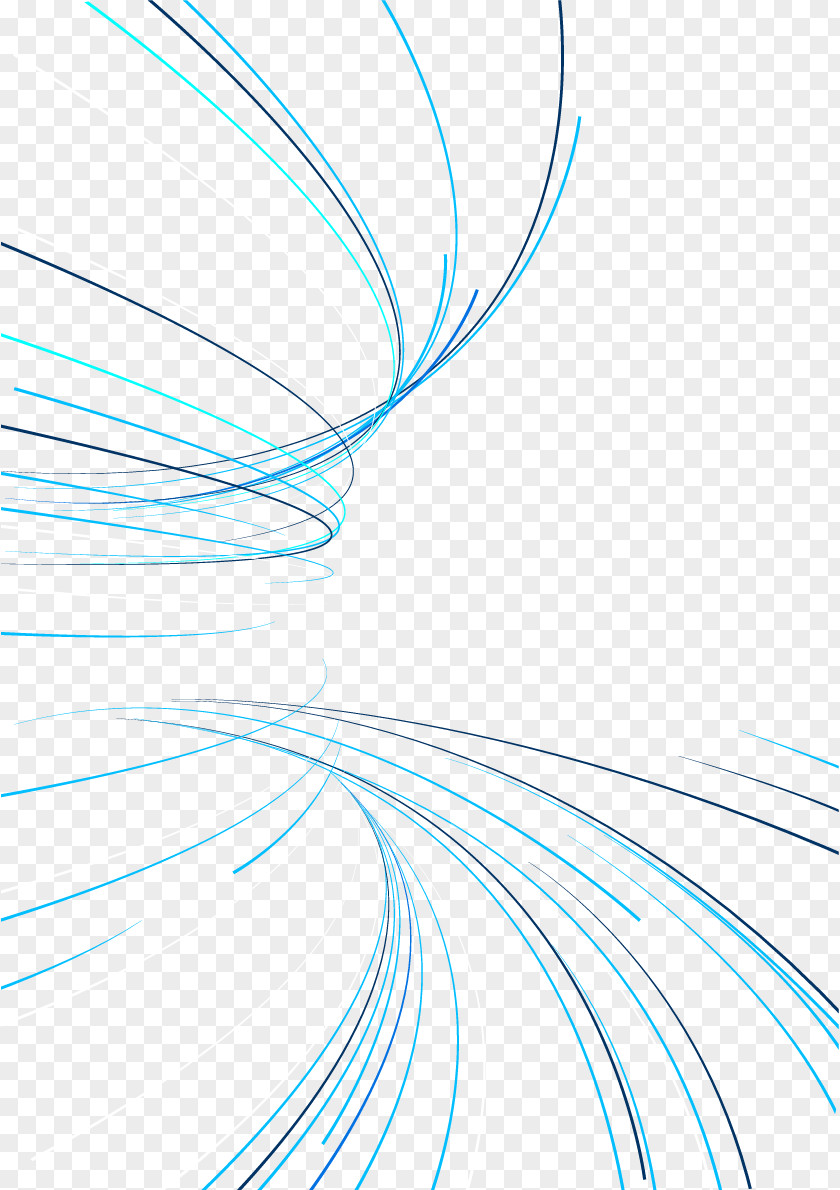 Vector Hand-drawn Blue Line Science And Technology Light PNG