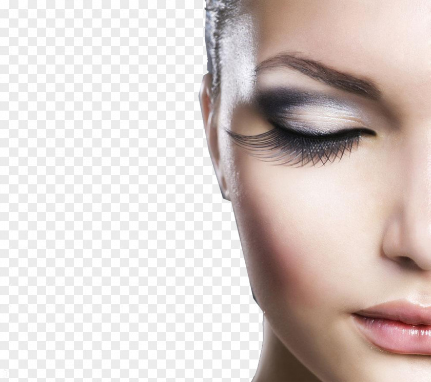Women's Eyelashes Close-up Mascara Cosmetics Eyelash Extensions Beauty Parlour PNG