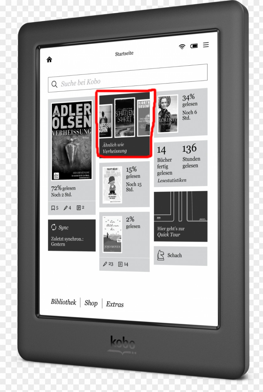 Book Kobo Glo Touch Aura EReader E-Readers PNG