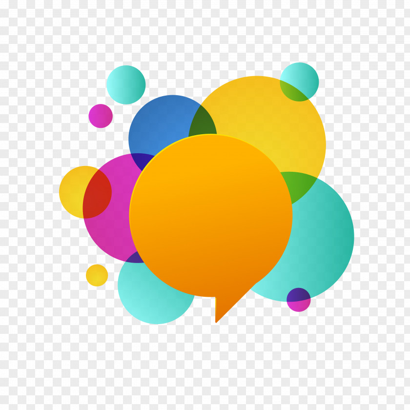 Colorful Dialog Box Circle PNG