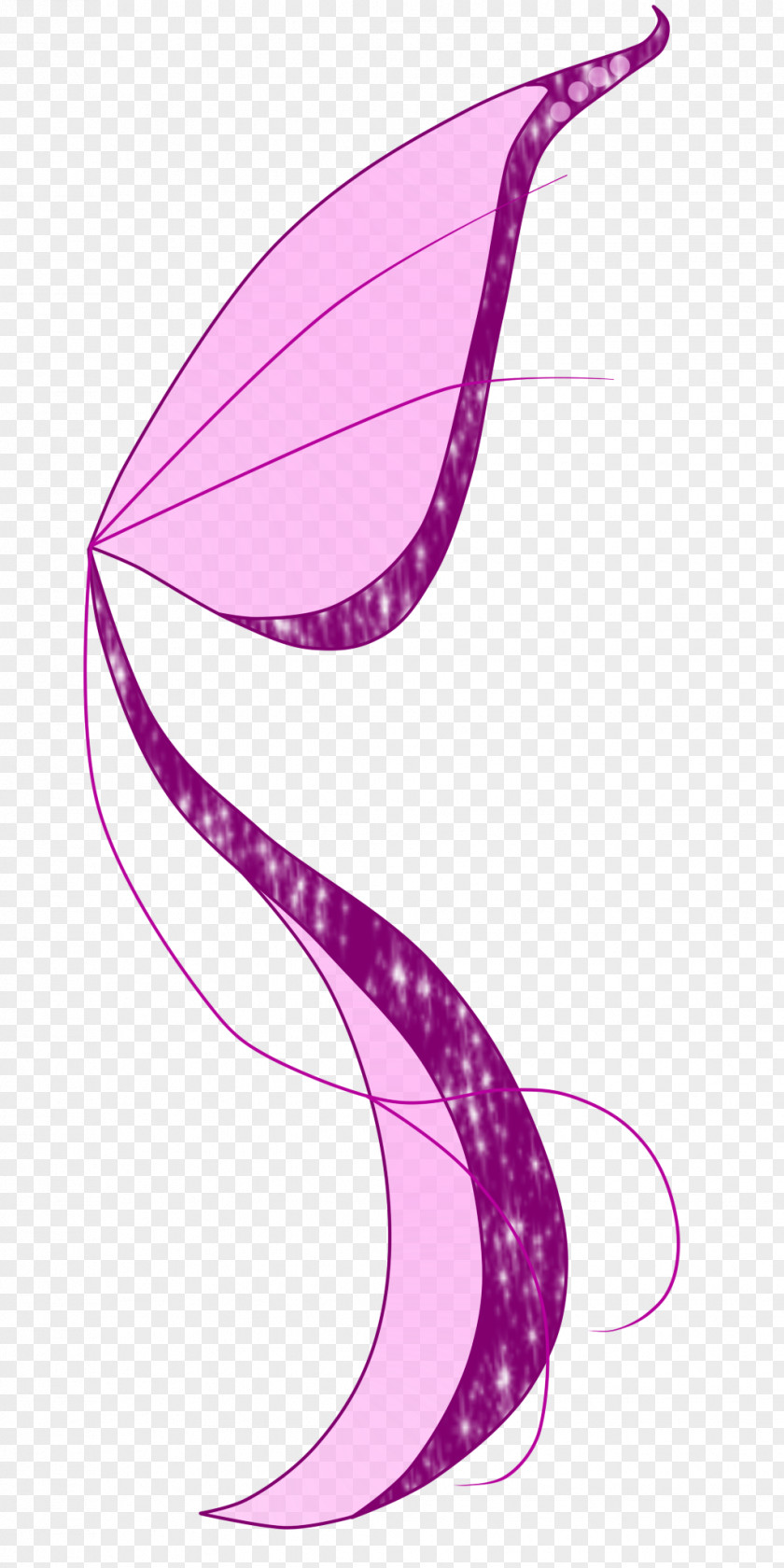 Leaf Art Pink M Line Clip PNG