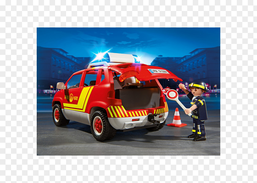 Car Firefighter Playmobil Siren Toy PNG