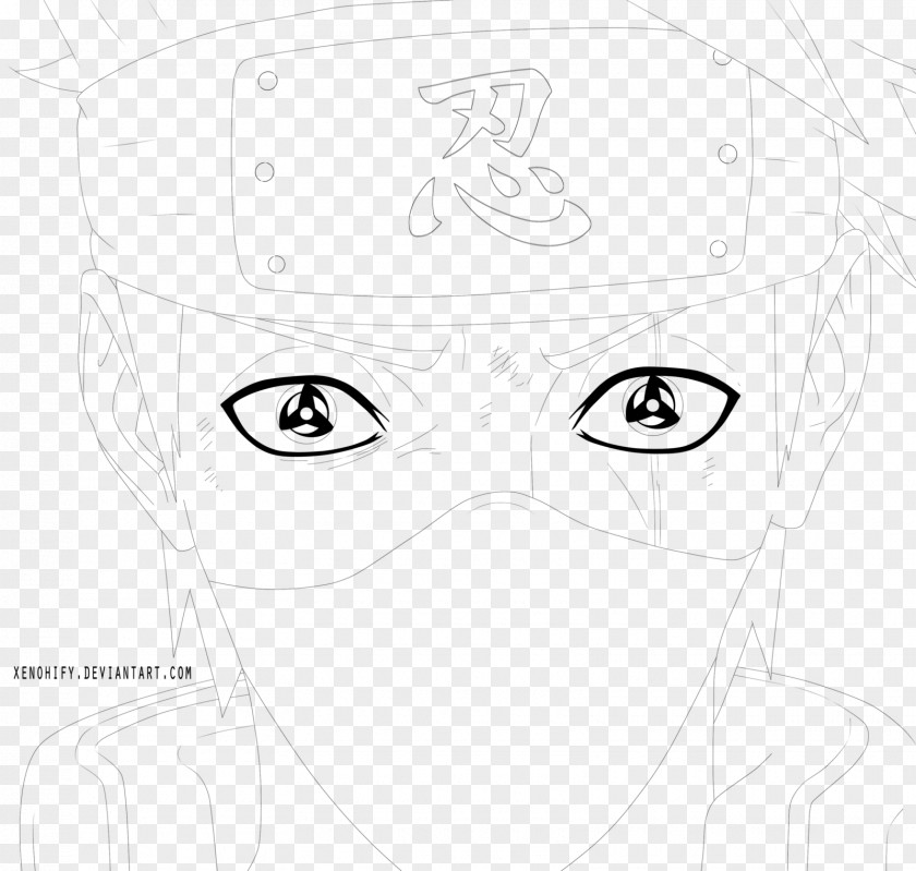 Eye Cheek Line Art Nose Sketch PNG