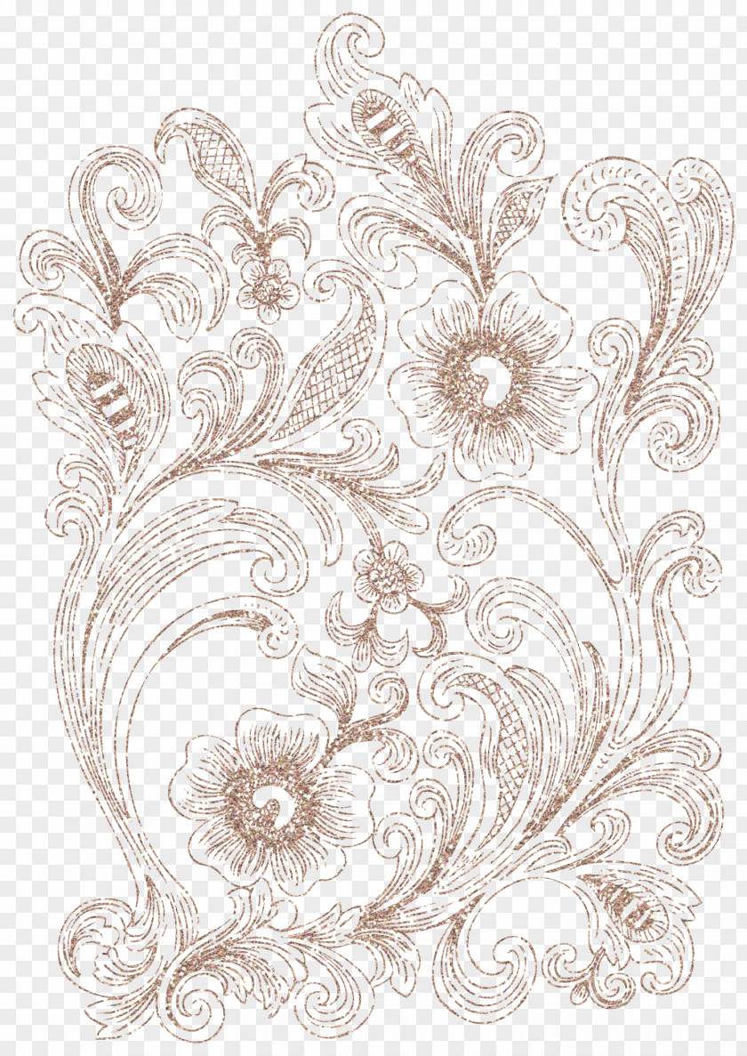 Lace Flower Drawing Ornament PNG